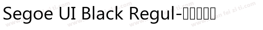 Segoe UI Black Regul字体转换
